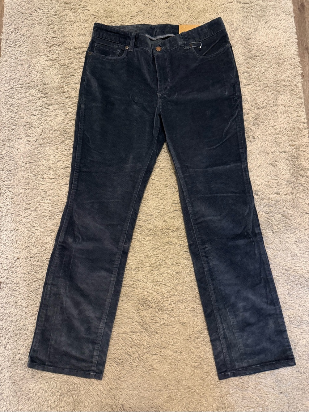 L.L. Bean Women's Blue/Grey Corduroy Straight-Leg Jeans Fall Gorpcore